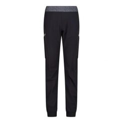 Spodnie turystyczne dla kobiet CMP Breathable. Czarne spodnie materiałowe damskie CMP, bez wzorów, z lycry. Za 253.00 zł.