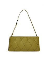 Calvin Klein Torebka Ck Woven Elongated Shoulder Bag K60K612992 Zielony. Zielone torebki klasyczne damskie CALVIN KLEIN, bez wzorów, ze skóry, bez dodatków. Za 379.99 zł.