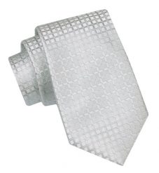Krawat Męski, Klasyczny - ALTIES - Jasny Popiel. Szare krawaty i muchy męskie Alties, bez wzorów, z tkaniny, eleganckie. Za 49.00 zł.