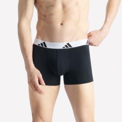 Bokserki męskie 2 sztuki. Bokserki męskie Adidas, bez wzorów, z materiału. Za 89.99 zł.