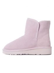 NICEBAY Skórzane botki zimowe "Wilma" w kolorze jasnoróżowym rozmiar: 40. Różowe botki damskie Nicebay, na zimę, z materiału, bez obcasa, bez zapięcia. Za 173.99 zł.