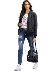 Heine Dwustronna kurtka w kolorze beżowo-czarnym rozmiar: 46. Brązowe kurtki damskie Heine, bez wzorów, bez kaptura. Za 122.09 zł.