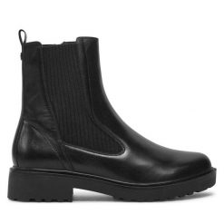 Botki Caprice. Czarne botki damskie Caprice, bez obcasa, na płaskiej podeszwie, bez zapięcia. Za 499.99 zł.