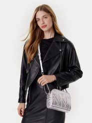 Guess Torebka Aldina HWGY96 63140 Srebrny. Szare listonoszki damskie Guess, z aplikacjami, ze skóry, bez dodatków. Za 309.99 zł.