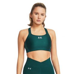 Biustonosz fitness Under Armour HG Armour High. Czerwone biustonosze sportowe damskie Under Armour, bez wzorów. Za 179.99 zł.