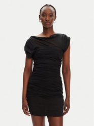 PINKO Sukienka codzienna Discoland Abito 104872 A2GF Z99 Czarny Slim Fit. Czarne sukienki damskie Pinko, na co dzień, bez wzorów, z syntetyku, bez kołnierzyka, bez ramiączek, proste. Za 1,579.00 zł.