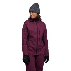 Kurtka narciarska damska Black Diamond Dawn Patrol Hybrid Shell. Czerwone kurtki damskie Black Diamond, xs, bez wzorów, bez kaptura, narciarskie. Za 874.99 zł.
