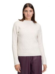 BETTY & CO Sweter w kolorze kremowym rozmiar: 34. Brązowe golfy damskie Betty & Co., bez wzorów, bez ramiączek. Za 184.95 zł.