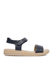 Lasocki Sandały CEO-WI23-MALTA-02 Granatowy. Niebieskie sandały damskie Lasocki, bez wzorów, ze skóry, bez obcasa, na płaskiej podeszwie. Za 159.99 zł.