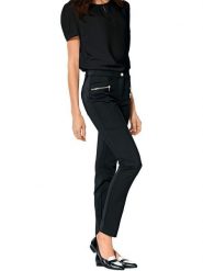 Heine Spodnie w kolorze czarnym rozmiar: 40. Czarne spodnie materiałowe damskie Heine, bez wzorów, z materiału. Za 143.56 zł.