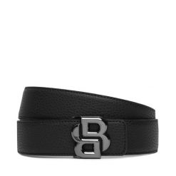 Pasek BOSS. Czarne paski męskie Boss, bez wzorów. Za 449.99 zł.