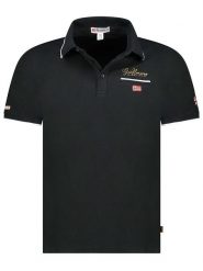 Geographical Norway Koszulka polo "Kara" w kolorze czarnym rozmiar: S. Czarne koszulki polo męskie Geographical Norway, s, bez wzorów, z bawełny, bez ramiączek. Za 83.42 zł.
