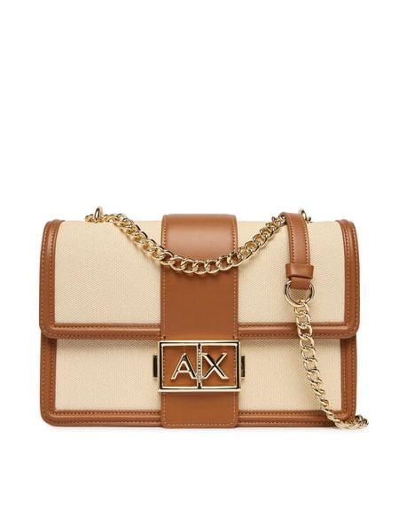 Armani Exchange Torebka XW000070 AF22570 M6261 Écru. Białe listonoszki damskie Armani Exchange, bez wzorów, z materiału, bez dodatków. Za 709.99 zł.