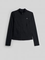 4F Bluza slim bez kaptura damska - czarna L. Czarne bluzy bez kaptura damskie 4f, l, bez wzorów. Za 189.99 zł.