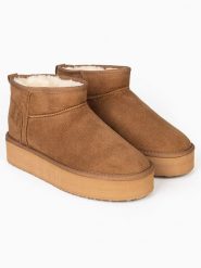 ISLAND BOOT Botki "Miley" w kolorze jasnobrązowym rozmiar: 40. Brązowe botki damskie Island Boot, bez obcasa, bez zapięcia. Za 166.49 zł.