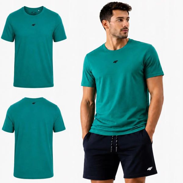 KOSZULKA MĘSKA 4F T-SHIRT 1 BAWEŁNA KOLEKCJA LIMITOWANA M3947 SS26. Fioletowe t-shirty męskie 4f, m, bez wzorów, z bawełny, bez kołnierzyka. Za 39.93 zł.