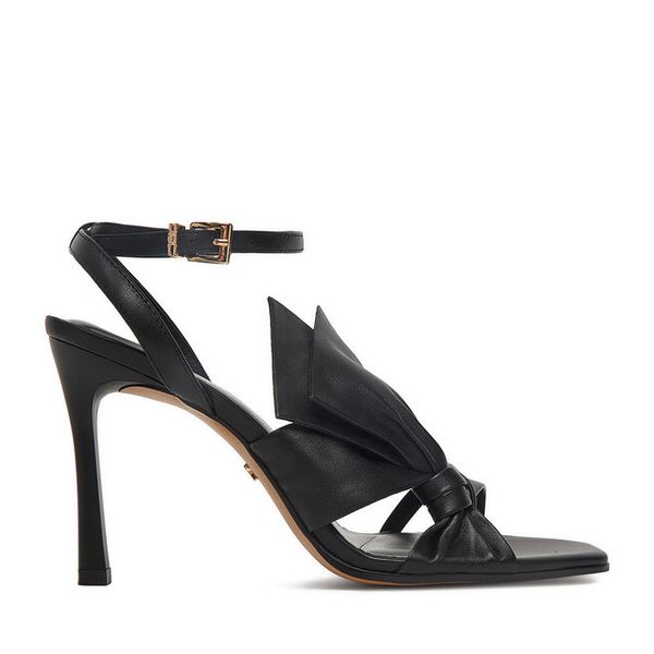 Sandały GINO ROSSI. Czarne sandały damskie Gino Rossi, bez wzorów, bez obcasa, na szpilce. Za 399.99 zł.