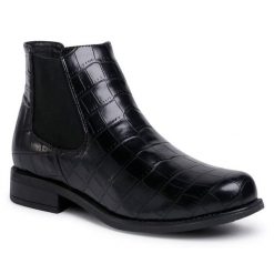 Sztyblety Jenny Fairy. Czarne botki damskie Jenny Fairy, bez obcasa, na płaskiej podeszwie, bez zapięcia. Za 57.99 zł.