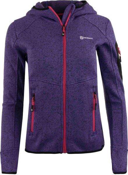 Bluza damska Mckees Badia fioletowo-melanż - z kapturem. Fioletowe bluzy sportowe damskie Erima, s, z aplikacjami, z materiału, bez ramiączek, długie, z kapturem. Za 144.03 zł.