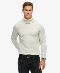 Superdry Szczotkowany sweter z golfem Glacier Grey. Szare golfy damskie Superdry., xl, bez wzorów, z materiału, bez ramiączek. Za 489.10 zł.