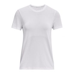 T-shirt do biegania damski Under Armour Seamless Stride. Białe t-shirty damskie Under Armour, xl, bez wzorów, bez kołnierzyka. Za 149.99 zł.
