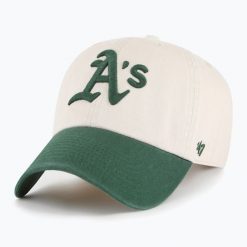 Czapka z daszkiem 47 Brand MLB Oaklands Athletics Grand Stand CLEAN UP. Brązowe czapki męskie 47 Brand, bez wzorów. Za 129.99 zł.