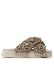 Inuikii Klapki Woven Stones 70104-106 Brązowy. Brązowe klapki damskie Inuikii, bez wzorów, z materiału, bez obcasa. Za 1,079.00 zł.