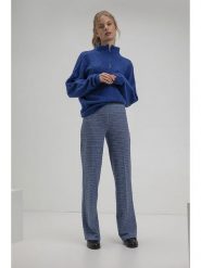 Josephine & Co Spodnie w kolorze niebieskim rozmiar: 42. Niebieskie spodnie materiałowe damskie Josephine & Co, bez wzorów, z materiału, z podwyższonym stanem. Za 168.46 zł.