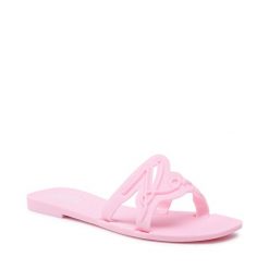 Klapki KARL LAGERFELD. Czerwone klapki damskie Karl Lagerfeld, bez wzorów, bez obcasa. Za 219.99 zł.