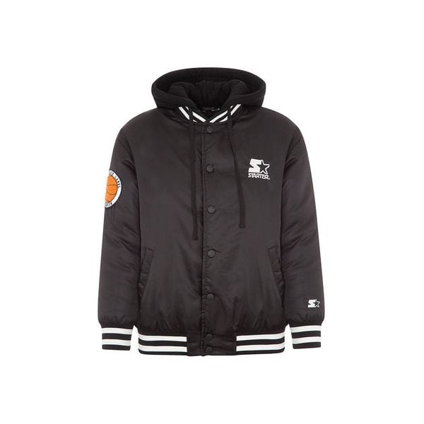 Kurtka unisex CZARNA. Czarne kurtki damskie Starter, bez wzorów, z nylonu, bez kaptura. Za 628.15 zł.