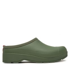 Klapki Hunter. Brązowe klapki damskie Hunter, bez wzorów, bez obcasa. Za 309.99 zł.
