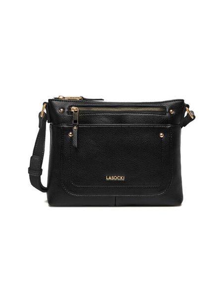 Lasocki Torebka CEO-LSK-M-006-07 Czarny. Czarne listonoszki damskie Lasocki, bez wzorów, z materiału, bez dodatków. Za 159.99 zł.
