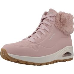 Buty do chodzenia damskie Skechers Uno Rugged. Czerwone buty sportowe na co dzień damskie Skechers, bez wzorów, z gumy, trekkingowe. Za 505.00 zł.
