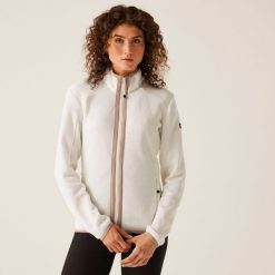 Bluza damska polarowa Regatta Elzie. Białe bluzy bez kaptura damskie Regatta, z polaru. W wyprzedaży za 119.99 zł.