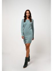 AUTHENTIC CASHMERE Kaszmirowa sukienka "Armet" w kolorze miętowym rozmiar: XXL. Niebieskie sukienki damskie AUTHENTIC CASHMERE, xxl, bez wzorów, z kaszmiru, bez kołnierzyka, bez ramiączek, mini. Za 368.09 zł.