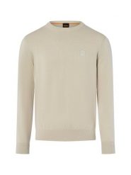 BOSS Orange sweter z dzianiny z zawartością kaszmiru - Kanovano Mężczyźni Bawełna beżowy, L. Brązowe swetry męskie Boss Orange, l, bez wzorów, z bawełny, bez kołnierzyka. Za 549.95 zł.