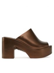 Melissa Klapki Melissa Mule Hype Metallic Ad 36497 Brązowy. Brązowe klapki damskie Melissa, bez wzorów, z tworzywa sztucznego, bez obcasa. Za 349.99 zł.