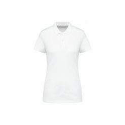 Koszulka polo z suprima dla kobiet Kariban Premium. Białe bluzki damskie KARIBAN, bez wzorów, eleganckie, bez kołnierzyka, bez ramiączek. Za 172.00 zł.