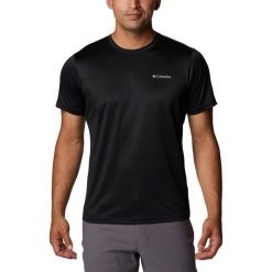 Koszulka sportowa męska Columbia Columbia Hike Crew z krótkim rękawem. Niebieskie t-shirty sportowe męskie Columbia, m, bez ramiączek, trekkingowe. Za 129.00 zł.