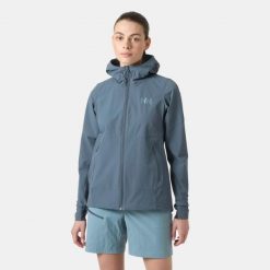 Damska kurtka wodoodporna Helly Hansen Blaze Softshell. Szare kurtki przeciwdeszczowe damskie Helly Hansen, bez kaptura. Za 638.00 zł.