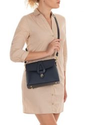 Lia Biassoni Skórzana torebka "Perotto" w kolorze granatowym - 25 x 19 x 9 cm rozmiar: onesize. Niebieskie torebki klasyczne damskie Lia Biassoni, bez wzorów, z materiału, bez dodatków. Za 290.82 zł.