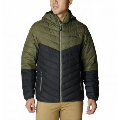 Kurtka Turystyczna Puchowa Zimowa Męska Columbia Eddie Gorge Hooded Jacket. Zielone kurtki męskie Columbia, na zimę, m, bez wzorów, z puchu, sportowe, bez kaptura. Za 590.99 zł.