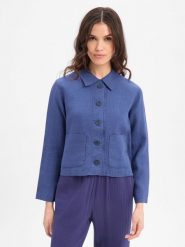 Marie Lund Lniana kurtka Kobiety len (100%) niebieski, 42. Niebieskie kurtki damskie Marie Lund, na lato, bez wzorów, ze lnu, bez kaptura. Za 229.95 zł.