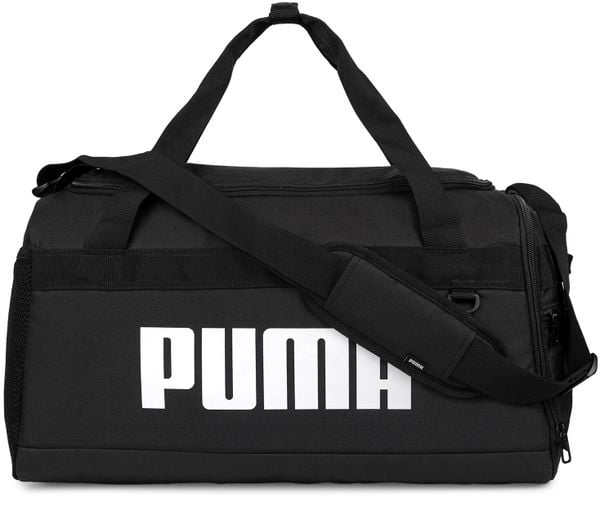 Torba sportowa treningowa na siłownię basen trening czarna PUMA. Czarne torby męskie na ramię Puma, z aplikacjami, z materiału, na ramię, duże. Za 85.00 zł.