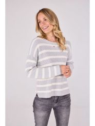 LIEBLINGSSTÜCK Sweter "Annika" w kolorze jasnoszaro-białym rozmiar: 40. Szare swetry klasyczne damskie LIEBLINGSSTÜCK, z bawełny, bez kołnierzyka. Za 206.42 zł.