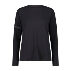 Koszulka damska turystyczna CMP 34N2166. Czarne t-shirty damskie CMP, l, bez wzorów, bez kołnierzyka. W wyprzedaży za 153.99 zł.