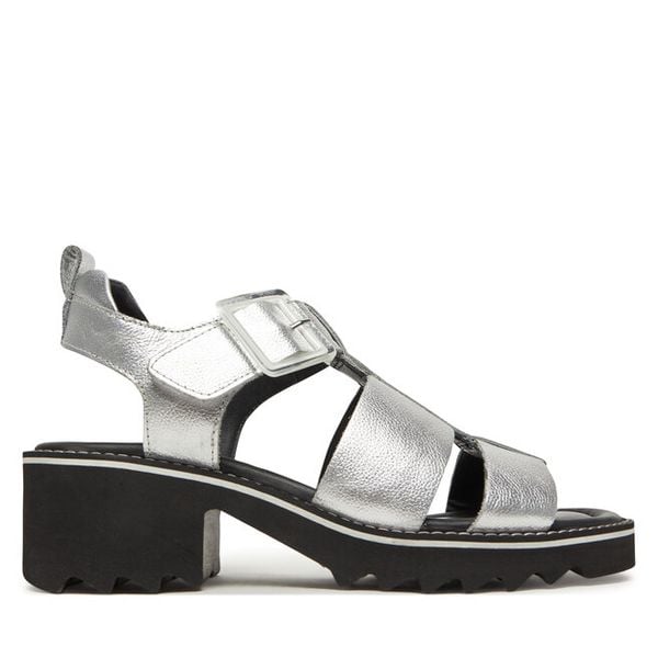 Sandały Ara. Szare sandały damskie Ara, bez wzorów, bez obcasa, na słupku. Za 309.99 zł.