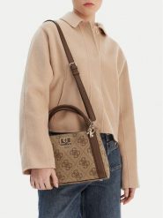 Guess Torebka Karnilla HWOS99 01060 Brązowy. Brązowe torebki klasyczne damskie Guess, z aplikacjami, ze skóry, bez dodatków. Za 639.99 zł.