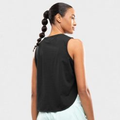 Damska koszulka do biegania bez rękawów Fitness Siroko Seine Black. Czarne bluzki sportowe damskie SIROKO, xl, z materiału, bez kołnierzyka, bez ramiączek. Za 84.00 zł.