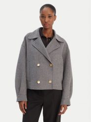 Tommy Hilfiger Kurtka przejściowa WW0WW47759 Szary Relaxed Fit. Szare kurtki damskie Tommy Hilfiger, bez wzorów, z wełny, bez kaptura. Za 1,499.00 zł.